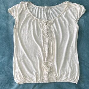 Cap Sleeve Cream Top